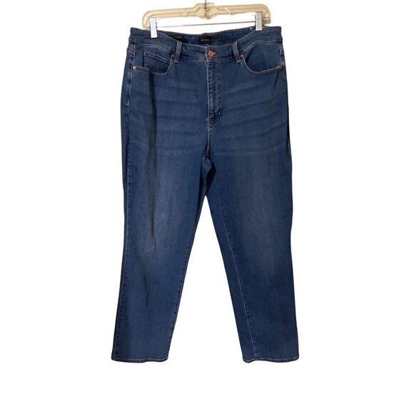 Talbots Womens Straight Leg Jeans Size 16 Blue Denim - Picture 1 of 11